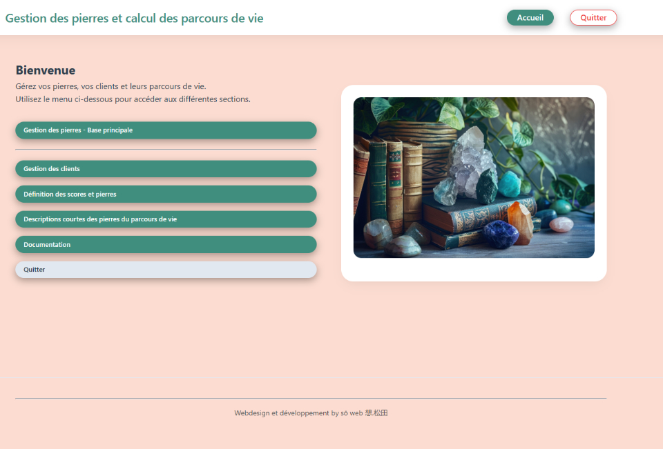 Aperçu de l'application